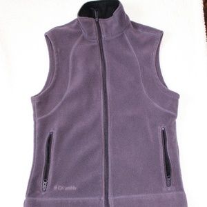 Columbia Purple Fleece Vest Size Small